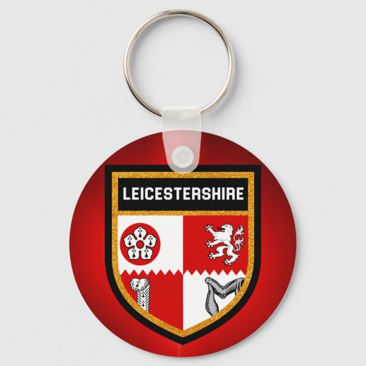 Porte-clés Drapeau Leicestershire (Recto)