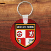 Porte-clés Drapeau Leicestershire (Recto)