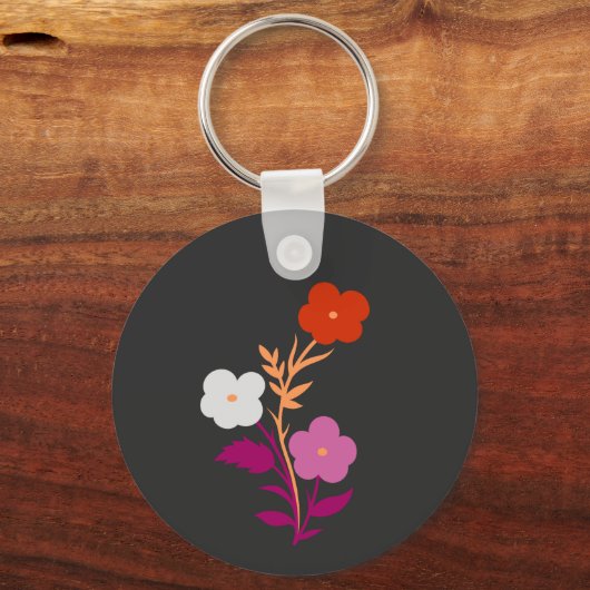 Porte-clés Drapeau lesbien subtil (Verso)