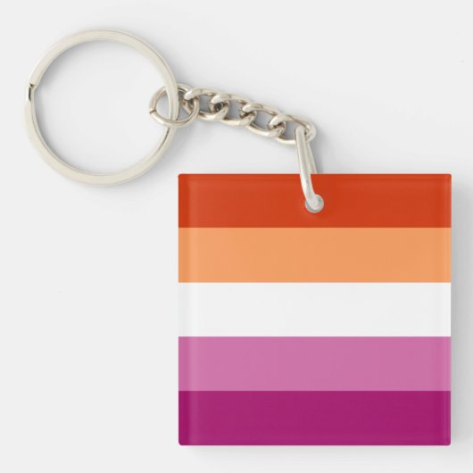 Porte-clés Drapeau Lesbienne (Devant)