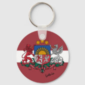 Porte-clés Drapeau letton & fête de Lettonie, patriotes / spo (Verso)
