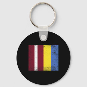 Porte-clés Drapeau Lettonie Ukraine Création Fierté Letton Uk