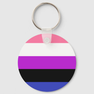 Porte-clés drapeau LGBT genderfluid