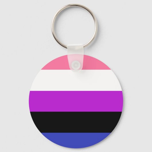 Porte-clés drapeau LGBT genderfluid (Recto)