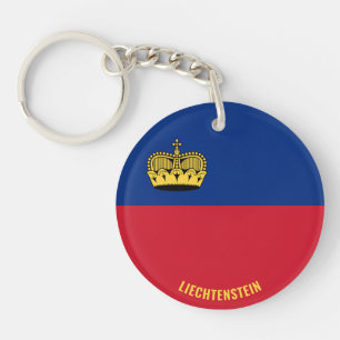 Porte-clés Drapeau Liechtenstein Patriotique de charme