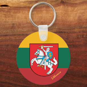 Porte-clés Drapeau lituanien, emblème & fête lituanienne /spo