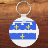 Porte-clés Drapeau Loiret, France (Recto)