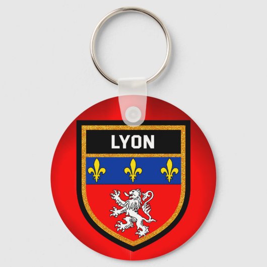 Porte-clés Drapeau Lyon (Recto)