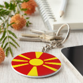 Porte-clés Drapeau macédonien (Côté)