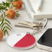 Porte-clés Drapeau Malte (Devant droit)