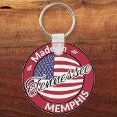 Porte-clés Drapeau Memphis Tennessee USA (Recto)
