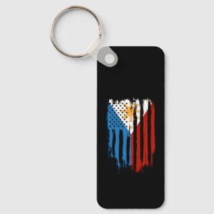 Porte-clés Drapeau mi-américain mi-philippin Philippines