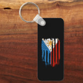 Porte-clés Drapeau mi-américain mi-philippin Philippines (Recto)