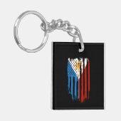 Porte-clés Drapeau mi-américain mi-philippin Philippines (Devant gauche)