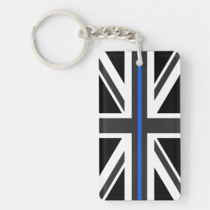 Porte-clés Drapeau mince de Blue Line R-U