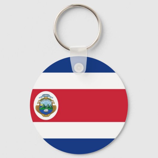 Porte-clés Drapeau mondial du Costa Rica (Recto)
