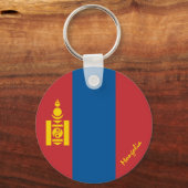 Porte-clés Drapeau mongol & vacances en Mongolie, patriotes / (Recto)