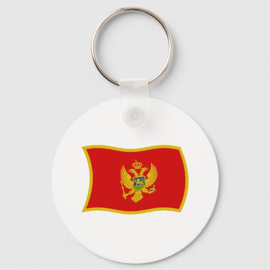 Porte-clés Drapeau Monténégro (Recto)