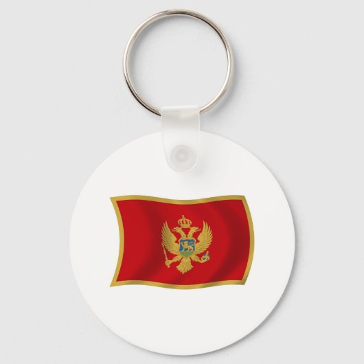 Porte-clés Drapeau Monténégro (Recto)