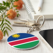 Porte-clés Drapeau namibien (Côté)