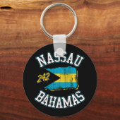 Porte-clés Drapeau Nassau Bahamas Vacances Bahamas Cruise (Recto)