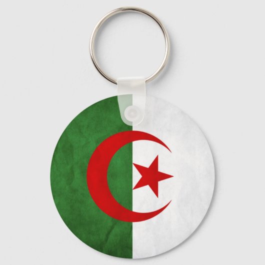 Porte-clés Drapeau national de Grunge Algérie (Recto)