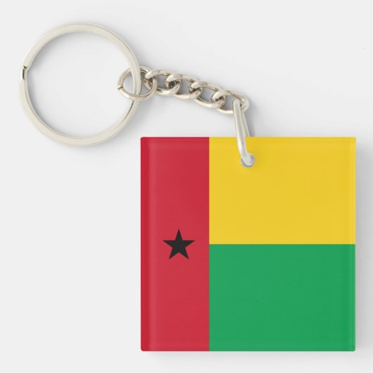 Porte-clés Drapeau national de Guinée-Bissau (Devant)