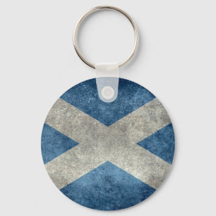 Porte-clés drapeau national de l'Ecosse - version Vintage