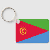Porte-clés Drapeau National de l'Érythrée Rectangle (Verso)