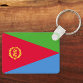 Porte-clés Drapeau National de l'Érythrée Rectangle (Recto)