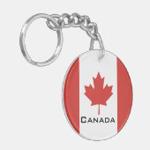 Porte-clés Drapeau national du Canada Cadeaux patriotiques (Devant gauche)