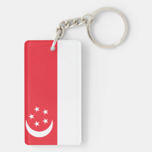 Porte-clés Drapeau national du monde de Singapour