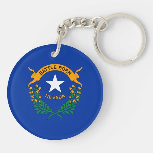 Porte-clés Drapeau national du Nevada (Dos)