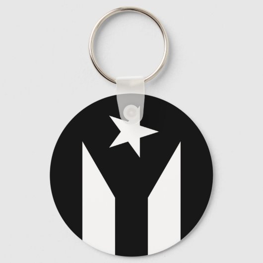 Porte-clés Drapeau noir de Porto Rico (Recto)