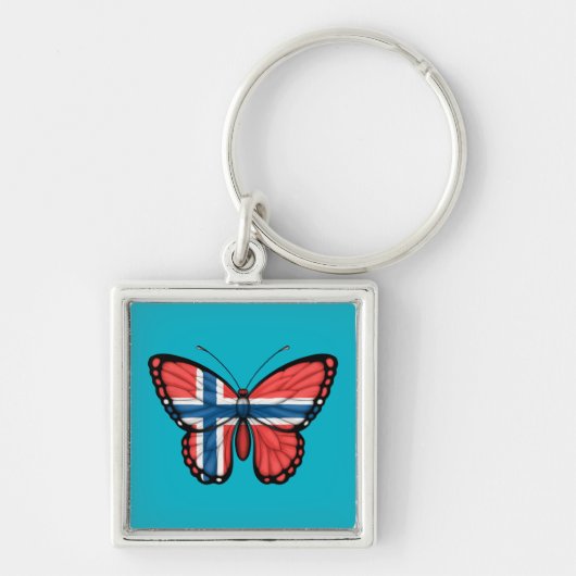 Porte-clés Drapeau norvégien de papillon (Devant)