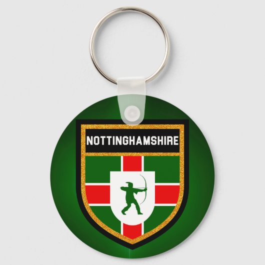 Porte-clés Drapeau Nottinghamshire (Recto)