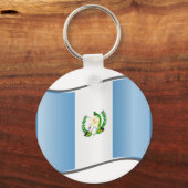 Porte-clés Drapeau ondulé du Guatemala (Recto)