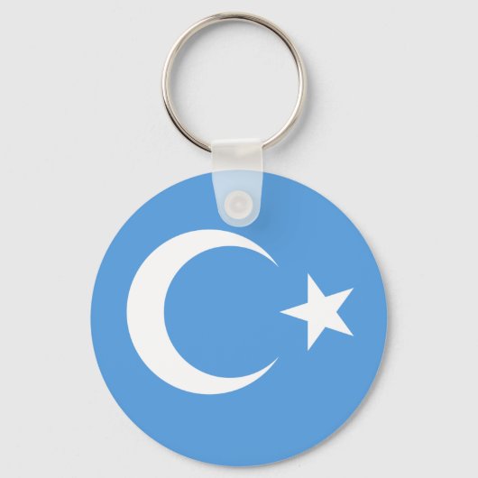 Porte-clés Drapeau ouïghour/Turkestan oriental (Recto)