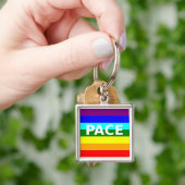 Porte-clés Drapeau Pace(Peace) italien (main)