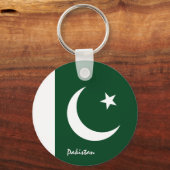 Porte-clés Drapeau pakistanais & vacances au Pakistan, voyage (Verso)