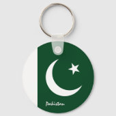 Porte-clés Drapeau pakistanais & vacances au Pakistan, voyage (Verso)