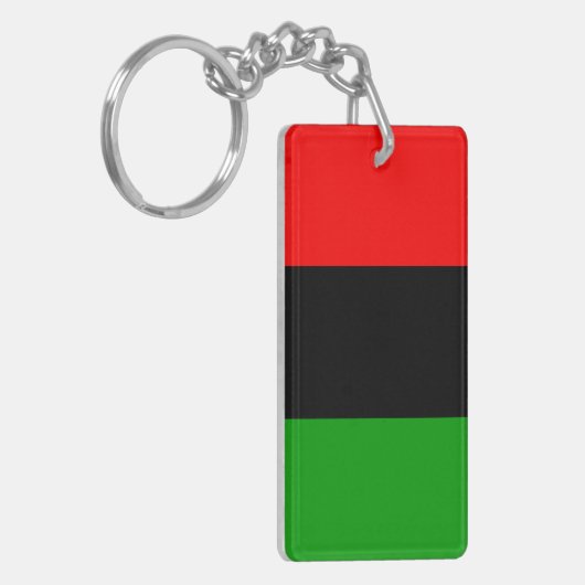 Porte-clés Drapeau panafricain rouge, noir, vert (Devant gauche)