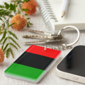 Porte-clés Drapeau panafricain rouge, noir, vert (Devant droit)