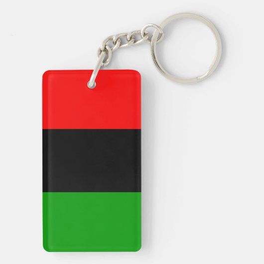 Porte-clés Drapeau panafricain rouge, noir, vert (Dos)