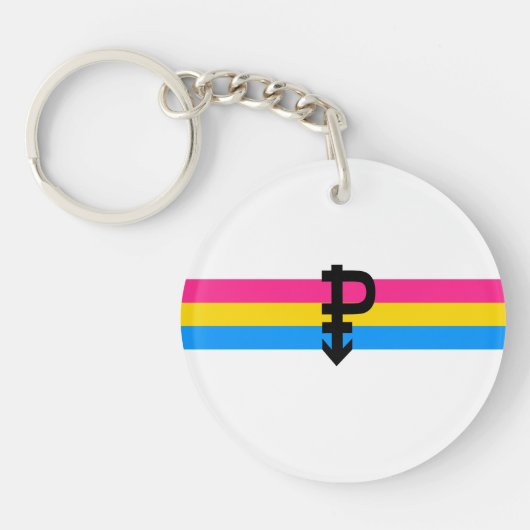 Porte-clés Drapeau Pansexual de fierté (Devant)