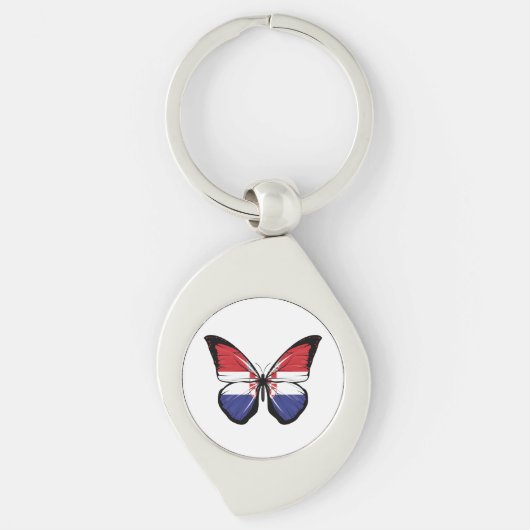 Porte-clés Drapeau papillon de Croatie (Devant)