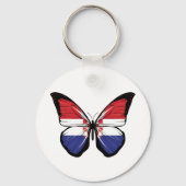 Porte-clés Drapeau papillon de Croatie (Verso)