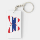 Porte-clés Drapeau papillon thaïlandais (Dos)