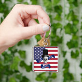 Porte-clés Drapeau patriotique américain (main)