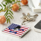 Porte-clés Drapeau patriotique américain (Côté)
